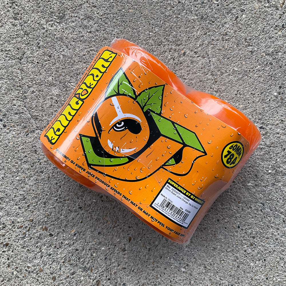 60mm SUPER JUICE ORANGE 78A SKATEBOARD WHEELS