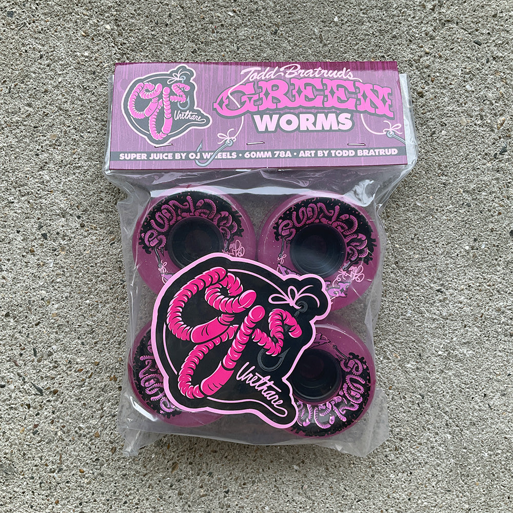 60mm PINK WORMS SUPER JUICE 78A WHEELS