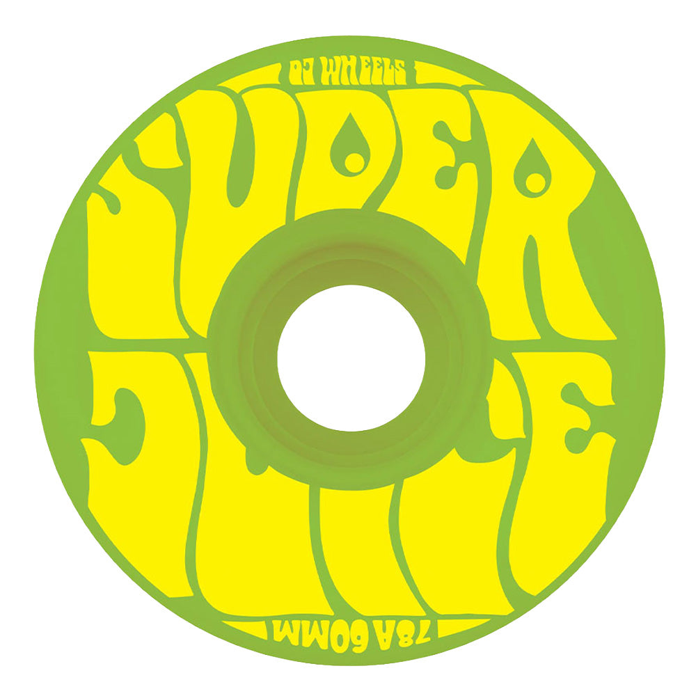 60mm SUPER JUICE GREEN/YELLOW 78A SKATEBOARD WHEELS