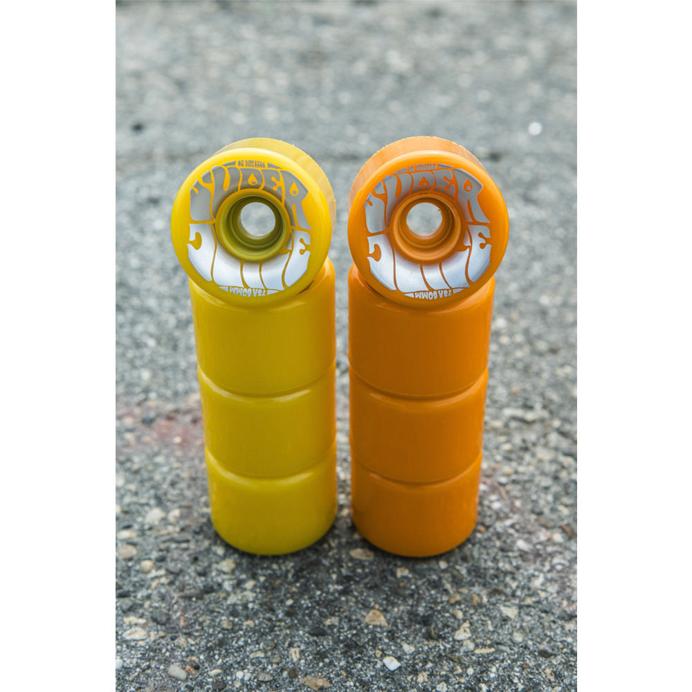 60mm SUPER JUICE NEON ORANGE 78A SKATEBOARD WHEELS