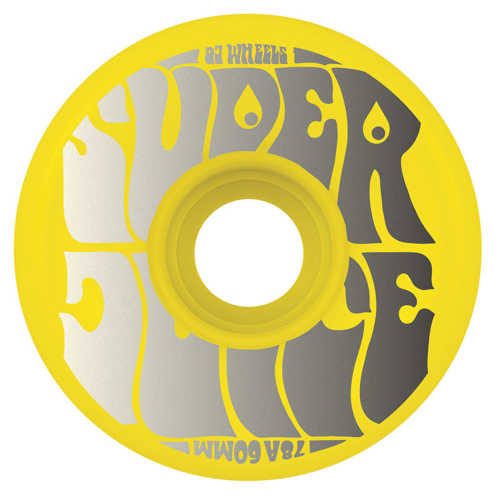 60mm SUPER JUICE NEON YELLOW 78A SKATEBOARD WHEELS