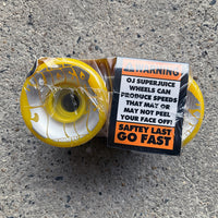 60mm SUPER JUICE NEON YELLOW 78A SKATEBOARD WHEELS