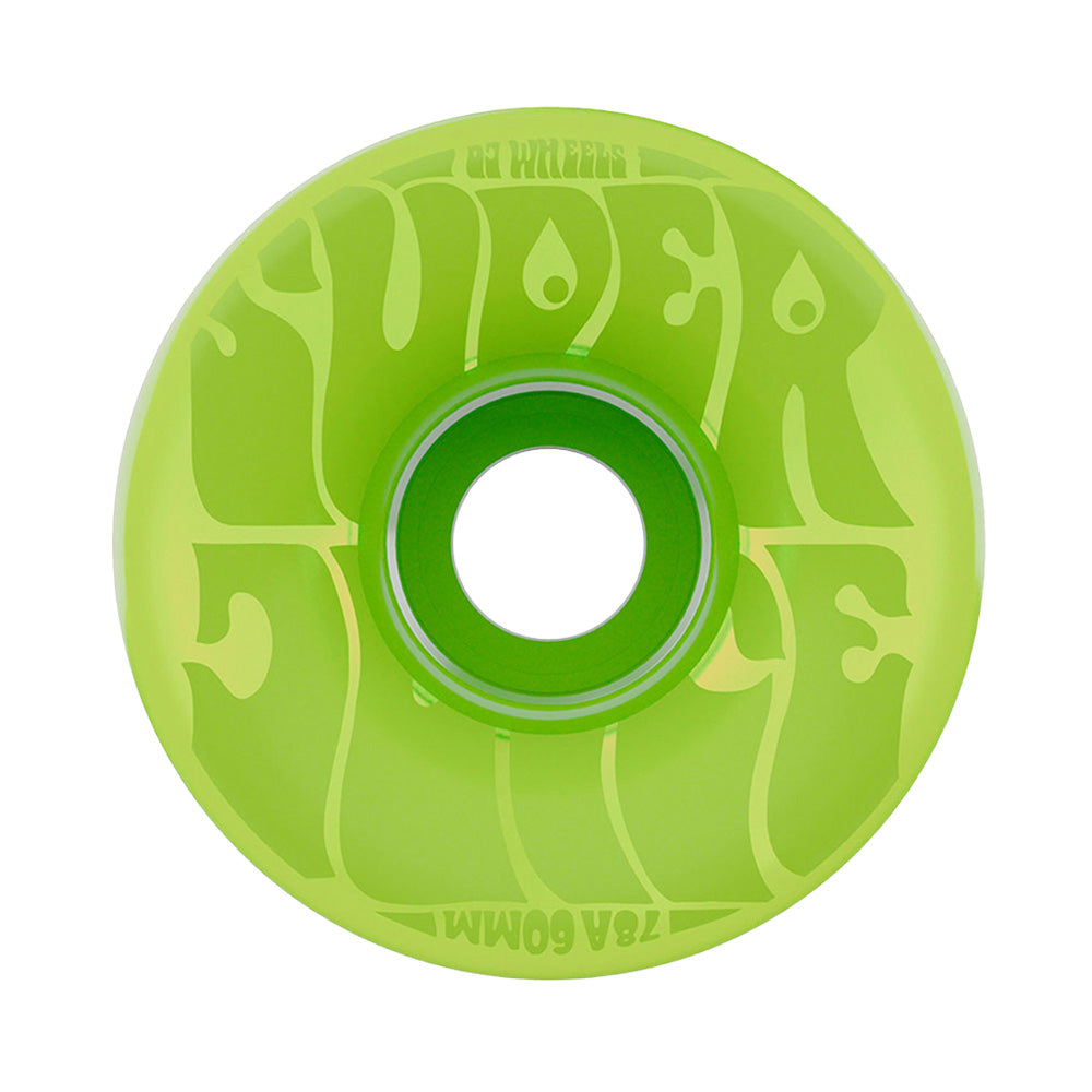 60mm BUBBLE GUM SUPER JUICE TRANS GREEN 78A SKATEBOARD WHEELS
