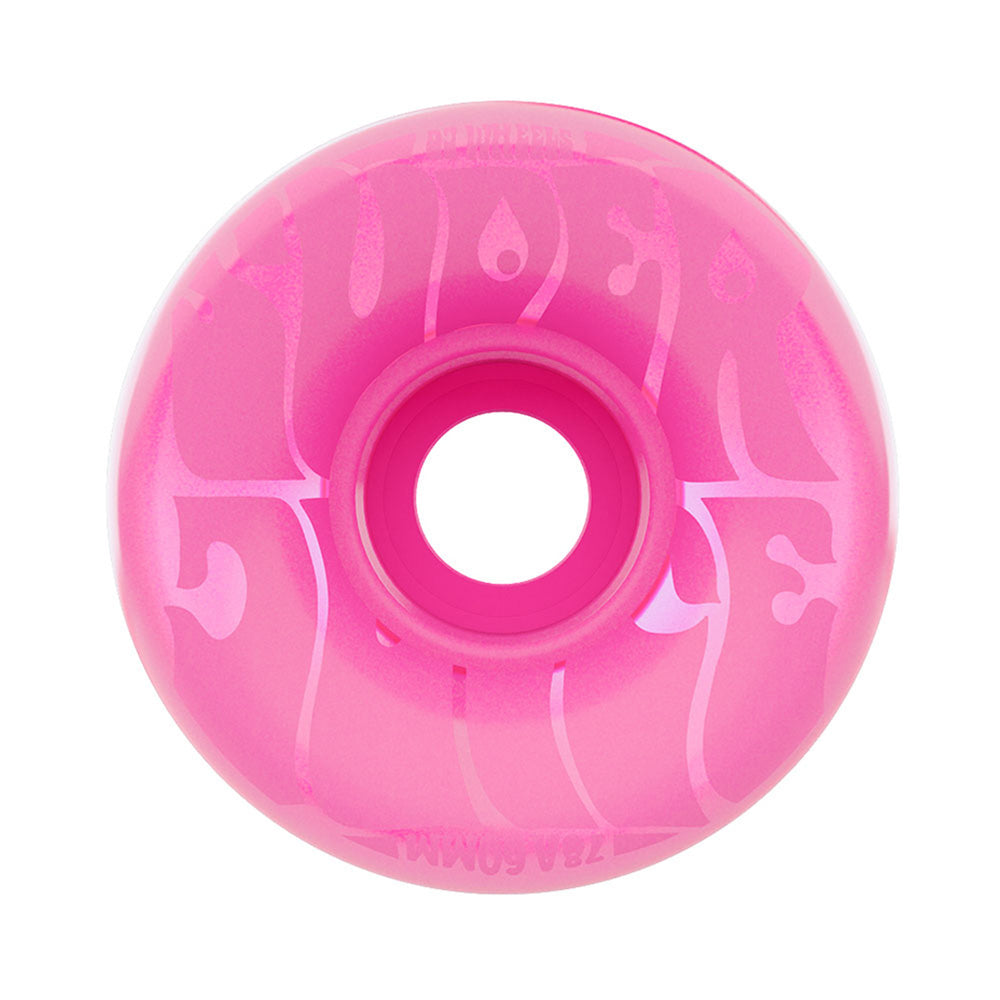 60mm BUBBLE GUM SUPER JUICE TRANS PINK 78A SKATEBOARD WHEELS