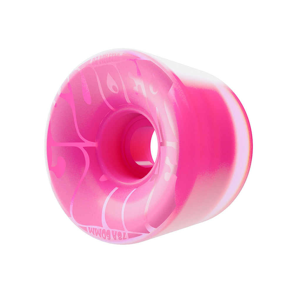 60mm BUBBLE GUM SUPER JUICE TRANS PINK 78A SKATEBOARD WHEELS
