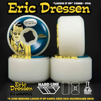 58mm ERIC DRESSEN LAUGH IT UP ORIGINAL WHITE HARDLINE 99A SKATEBOARD WHEELS