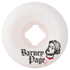 54mm BARNEY PAGE ORIGINAL WHITE HARDLINE 99A SKATEBOARD WHEELS