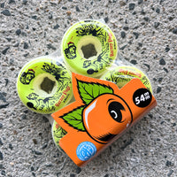 54mm BARNEY PAGE ORIGINAL WHITE HARDLINE 99A SKATEBOARD WHEELS