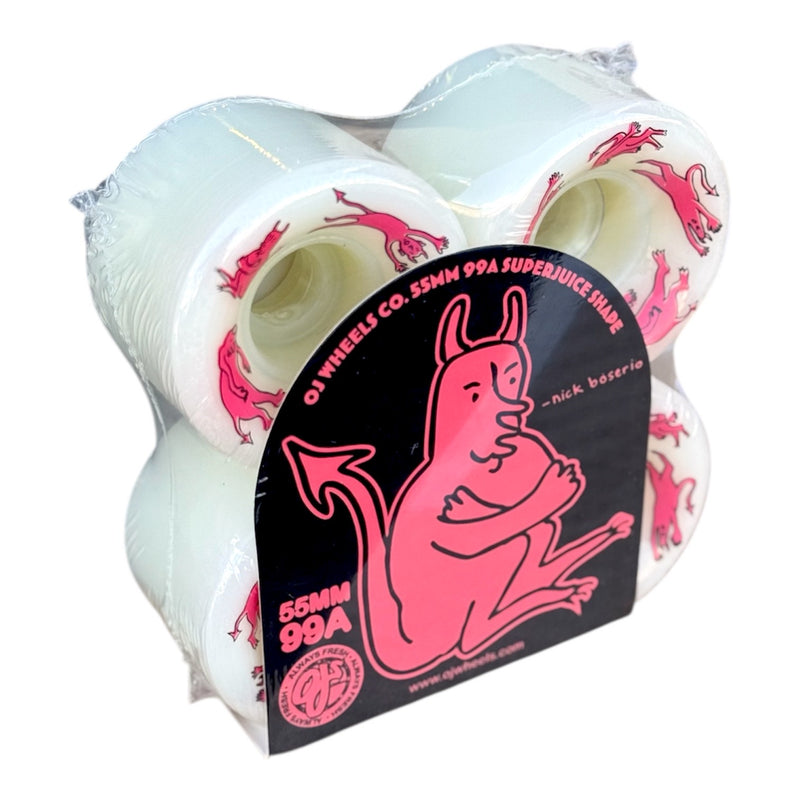 55mm BOSERIO LITTLE DEVILS 99A SKATEBOARD WHEELS