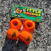 58mm LIL DOODIES ORANGE 99A SKATEBOARD WHEELS