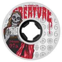 54mm THE BOOK OF OJ BLOODSUCKER HARDLINE WHITE 97A SKATEBOARD WHEELS