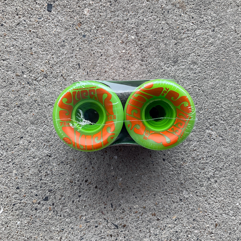 55mm MINI SUPER JUICE GREEN 78A SKATEBOARD WHEELS