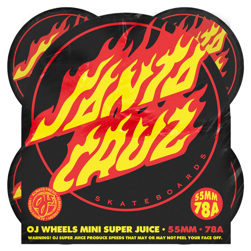 55mm FLAME DOT MINI SUPER JUICE 78A SKATEBOARD WHEELS