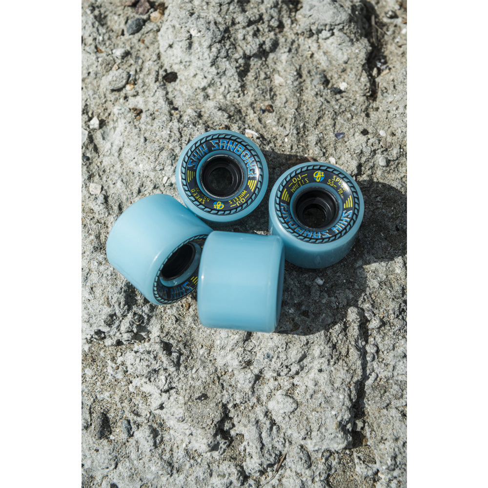 55mm MINI SUPER JUICE SHIN SANBONGI BLUE 78A SKATEBOARD WHEELS