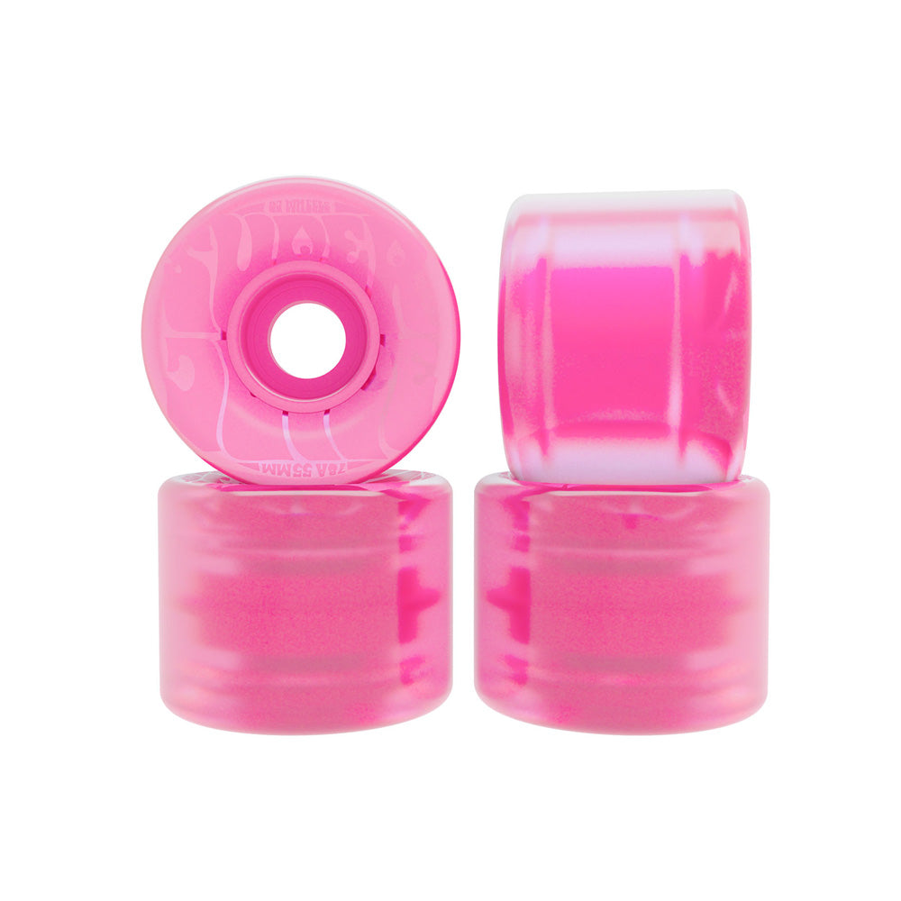 55mm BUBBLE GUM MINI SUPER JUICE TRANS PINK 78A SKATEBOARD WHEELS