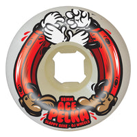 58mm ACE PELKA SLAPPY REDZ DOUBLE DURO WHITE MINI COMBO 101A/95A SKATEBOARD WHEELS