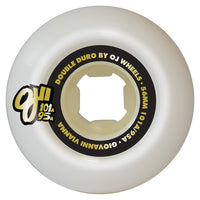 56mm GIOVANNI VIANNA HIGH ROLLER DOUBLE DURO WHITE MINI COMBO 101A/95A SKATEBOARD WHEELS