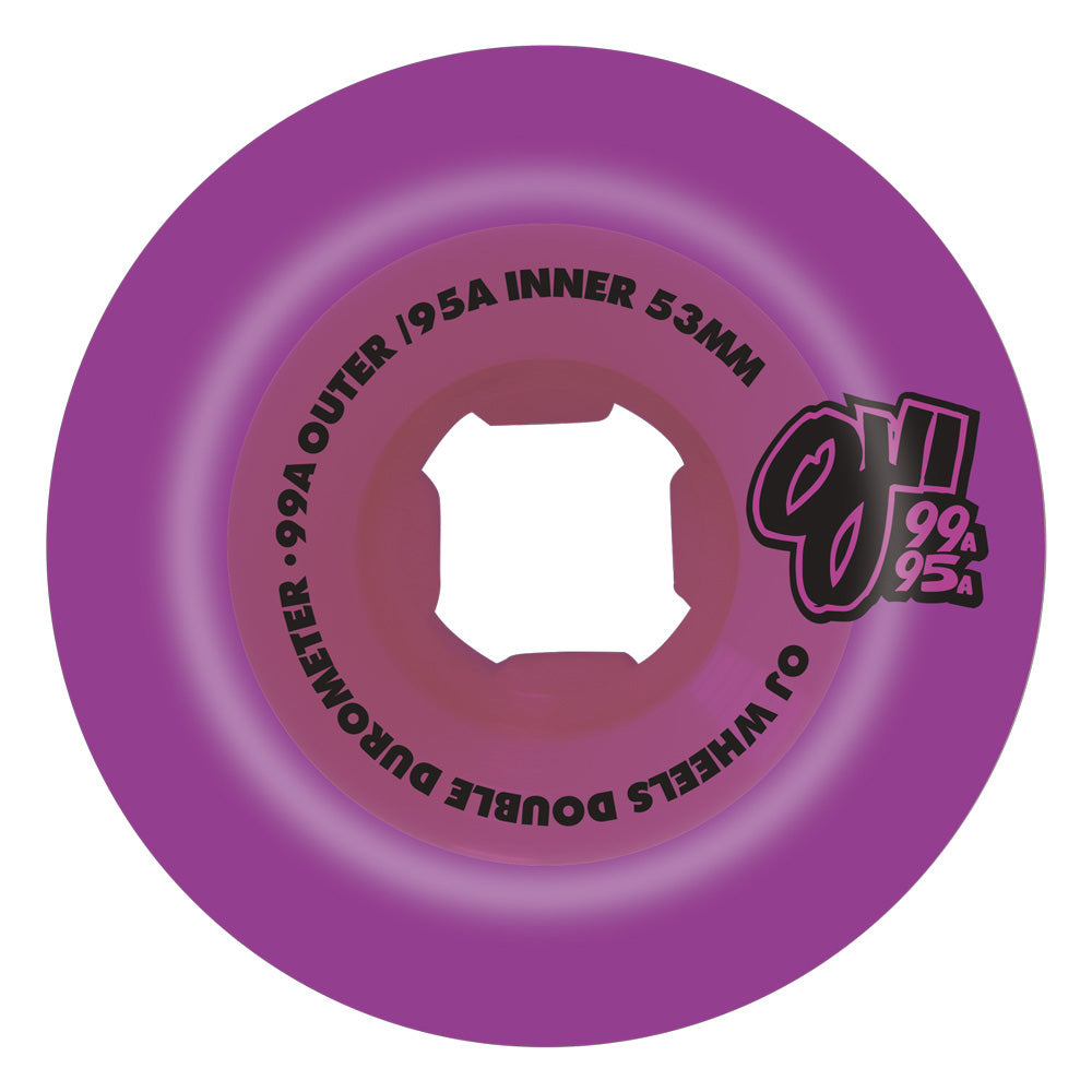 53mm DOUBLE DURO PURPLE MINI COMBO 99A/95A WHEELS