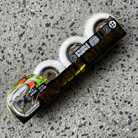 54mm DOUBLE DURO WHITE CHUBBIES 101A/95A SKATEBOARD WHEELS