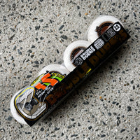 56mm DOUBLE DURO WHITE/GUM CHUBBIES 99A/95A SKATEBOARD WHEELS