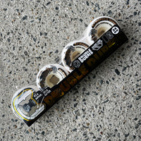 54mm DOUBLE DURO WHITE HARDLINE 101A/95A SKATEBOARD WHEELS