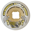 53mm DOUBLE DURO WHITE/GUM HARDLINE 101A/95A SKATEBOARD WHEELS