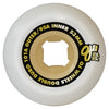 53mm DOUBLE DURO WHITE/GUM HARDLINE 101A/95A SKATEBOARD WHEELS
