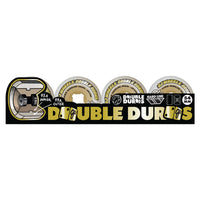 54mm DOUBLE DURO WHITE/GUM HARDLINE 99A/95A SKATEBOARD WHEELS