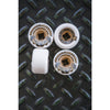 54mm DOUBLE DURO WHITE/GUM HARDLINE 99A/95A SKATEBOARD WHEELS