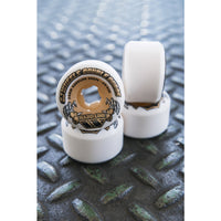54mm DOUBLE DURO WHITE/GUM HARDLINE 99A/95A SKATEBOARD WHEELS