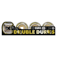 54mm DOUBLE DURO WHITE/GUM CHUBBIES 101A/95A SKATEBOARD WHEELS