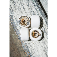 54mm DOUBLE DURO WHITE/GUM CHUBBIES 101A/95A SKATEBOARD WHEELS