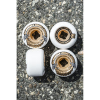 54mm DOUBLE DURO WHITE/GUM CHUBBIES 99A/95A SKATEBOARD WHEELS