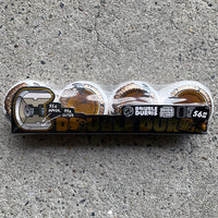 56mm DOUBLE DURO WHITE/GOLD CHUBBIES 99A/95A SKATEBOARD WHEELS