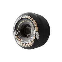 56mm DOUBLE DURO TRANS BLACK CHUBBIES 99A/95A SKATEBOARD WHEELS