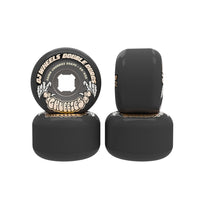 56mm DOUBLE DURO TRANS BLACK CHUBBIES 99A/95A SKATEBOARD WHEELS