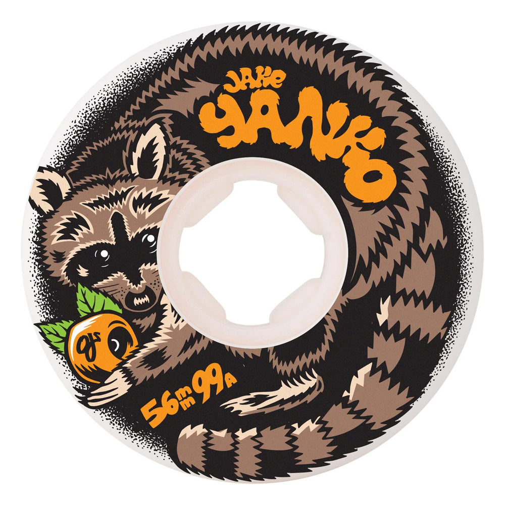 56mm JAKE YANKO NIGHT PANDA ELITE CHUBBIES WHITE 99A SKATEBOARD WHEELS