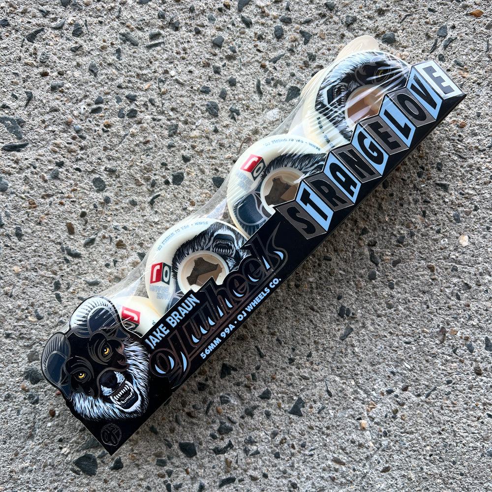 56mm JAKE BRAUN WOLF ELITE HARDLINE WHITE 99A SKATEBOARD WHEELS