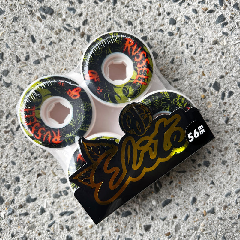 56mm RUSSEL OPTIC NIGHTMARE ELITE HARDLINE 99A SKATEBOARD WHEELS