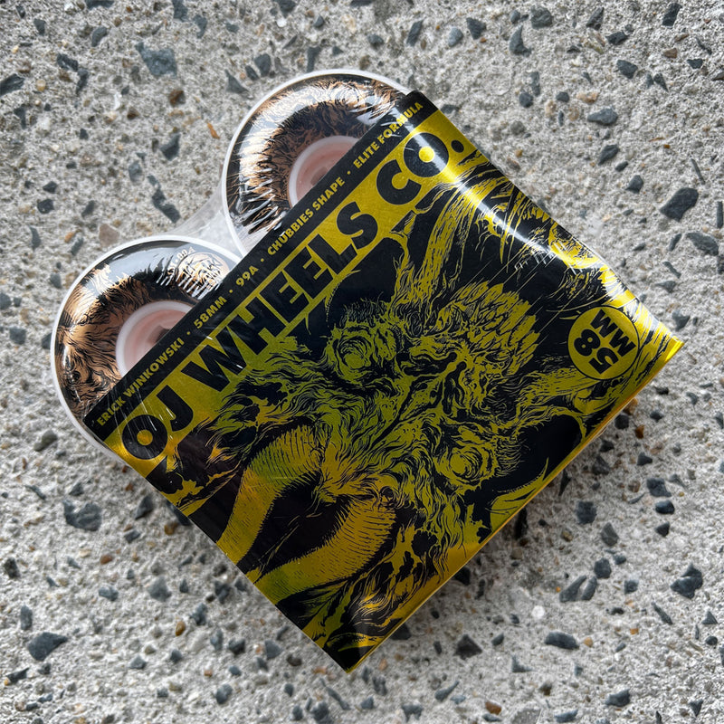 58mm ERICK WINKOWSKI PRIMEVAL ELITE CHUBBIES 99A SKATEBOARD WHEELS