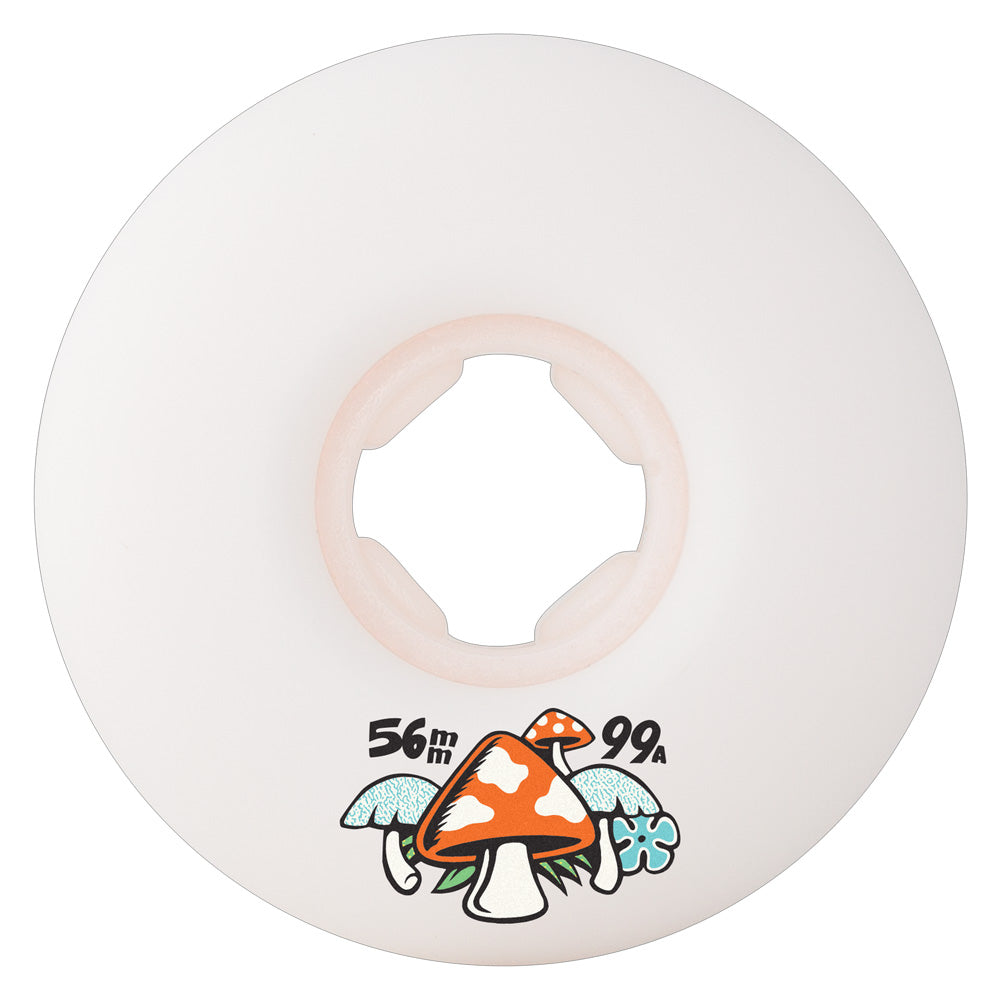 56mm WINKOWSKI MUSHROOM ELITE MINI COMBO WHITE 99A SKATEBOARD WHEELS