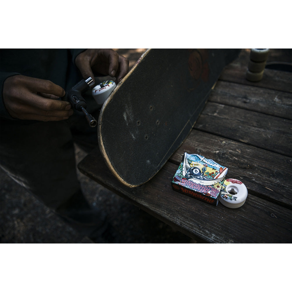 56mm WINKOWSKI MUSHROOM ELITE MINI COMBO WHITE 99A SKATEBOARD WHEELS