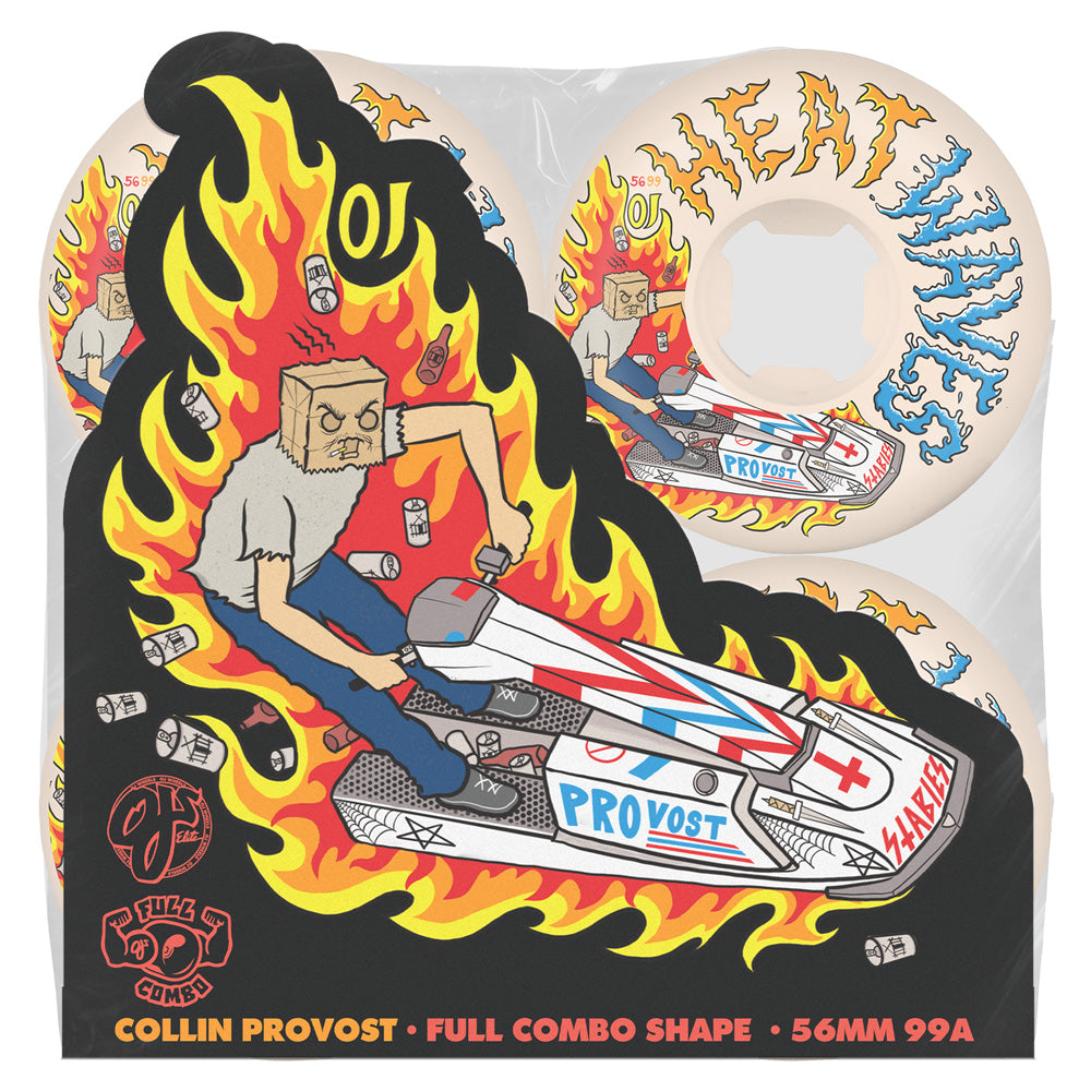 56mm COLLIN PROVOST ELITE FULL COMBO 99A SKATEBOARD WHEELS