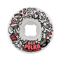 56mm ACE PELKA SLAPPY REDZ 2 ELITE CHUBBIES WHITE 99A SKATEBOARD WHEELS