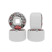 56mm ACE PELKA SLAPPY REDZ 2 ELITE CHUBBIES WHITE 99A SKATEBOARD WHEELS