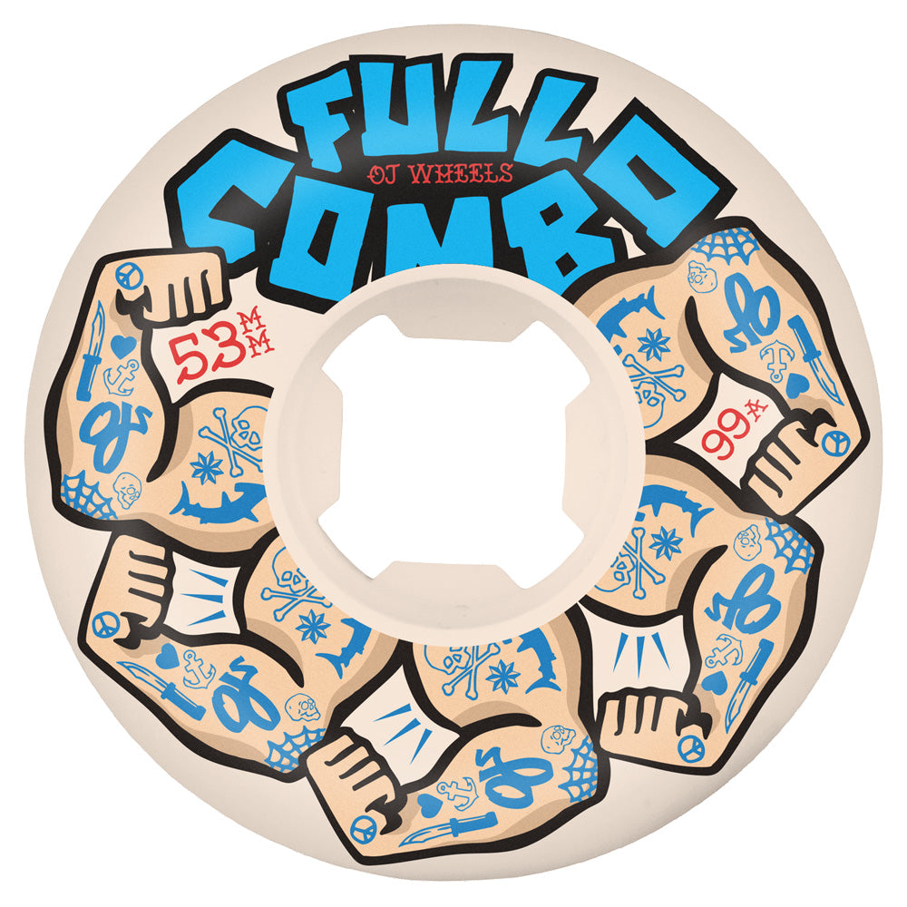 53mm TEAM ELITE FULL COMBO 99A SKATEBOARD WHEELS
