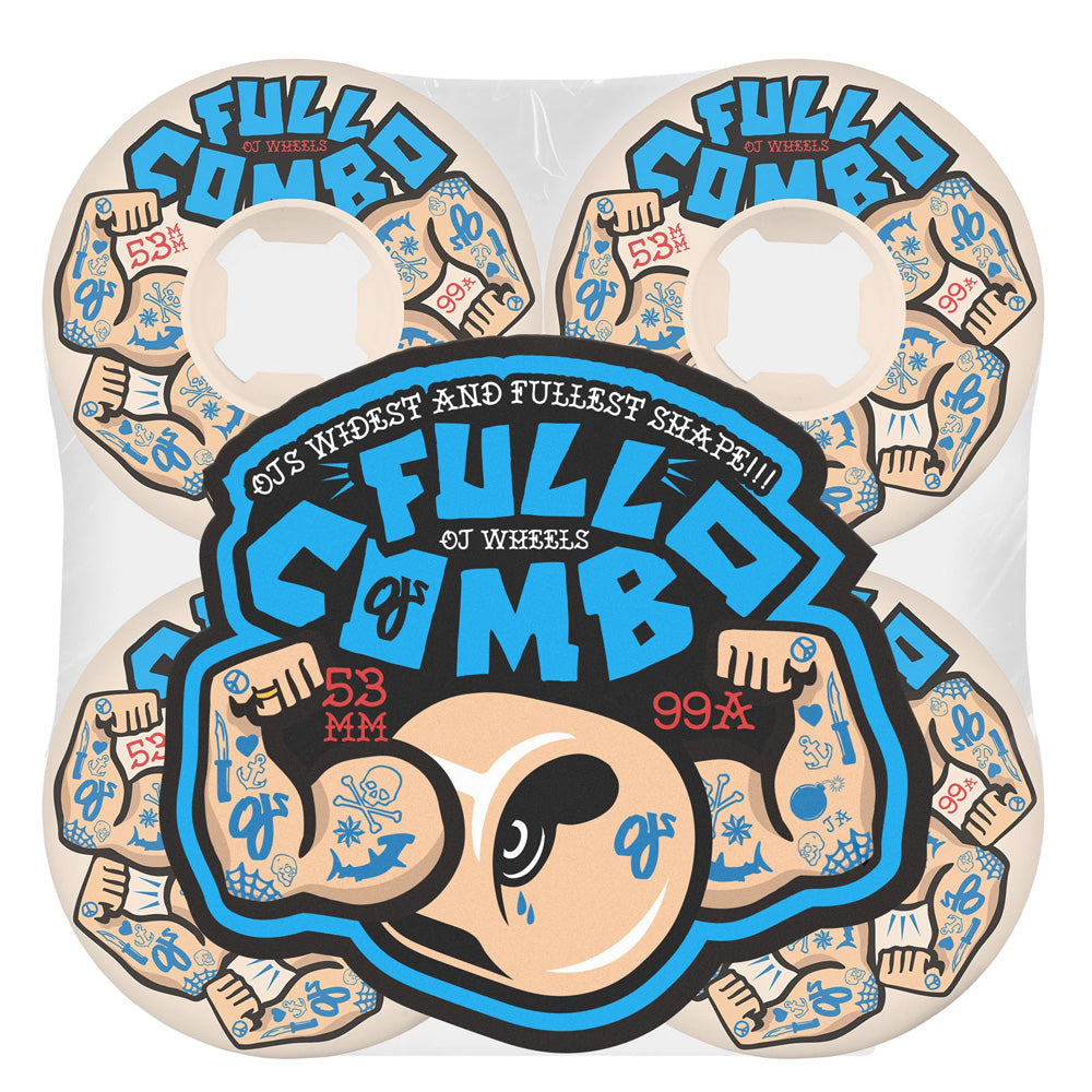 53mm TEAM ELITE FULL COMBO 99A SKATEBOARD WHEELS