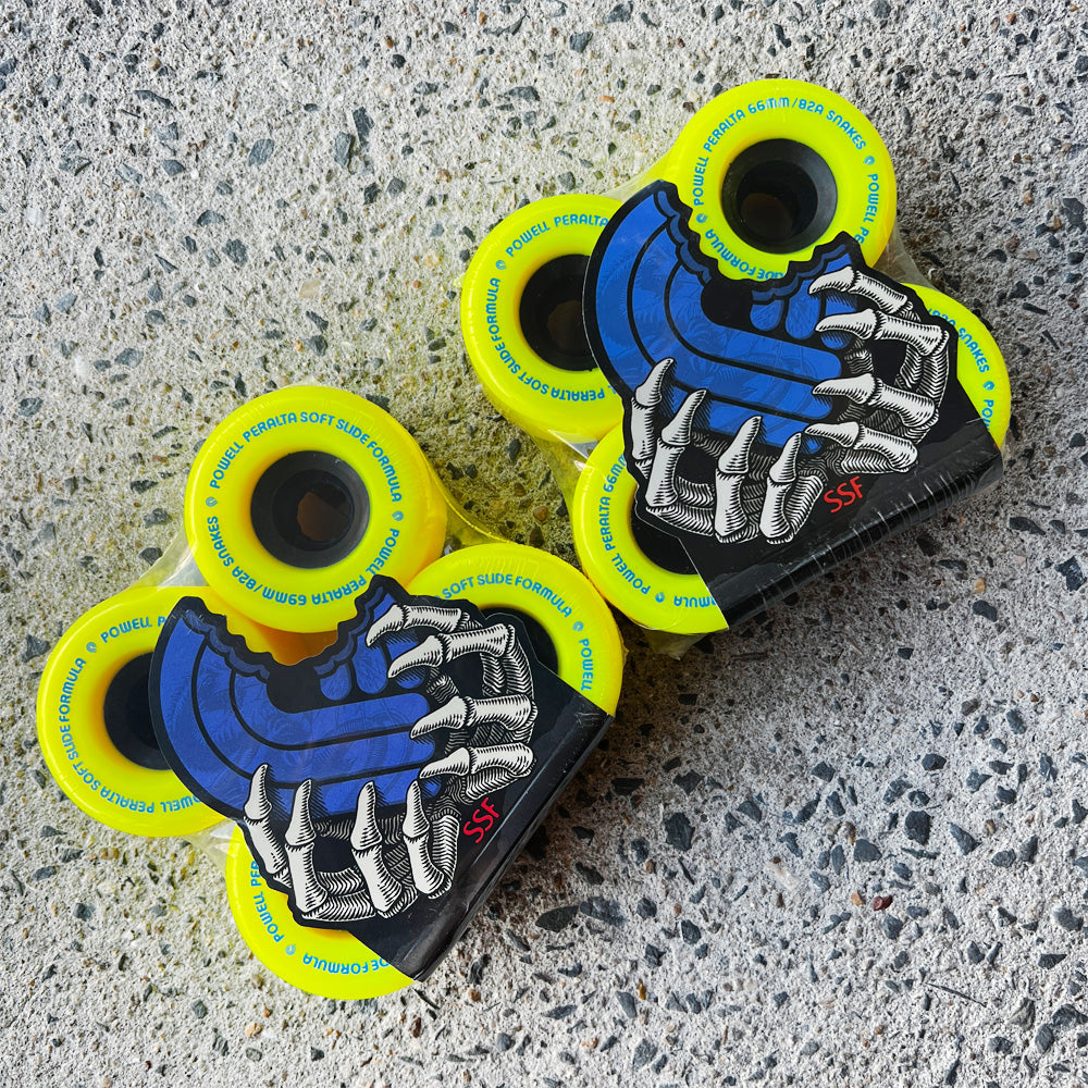 69mm SNAKES YELLOW 82A SKATEBOARD WHEEL