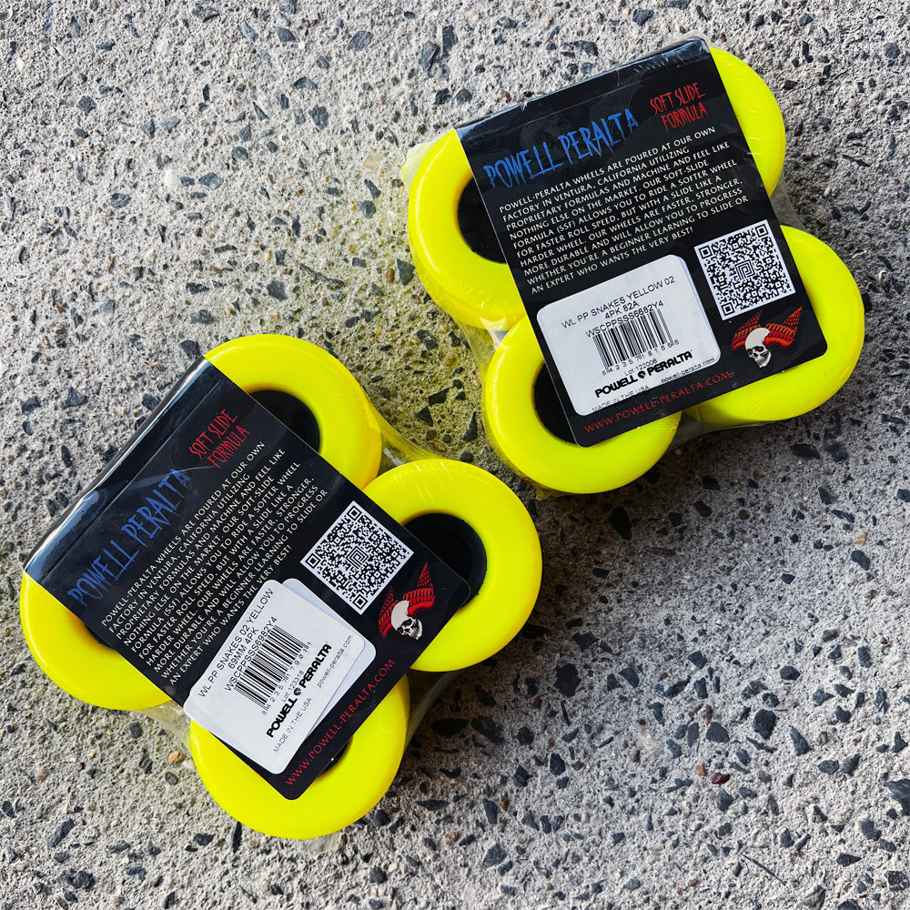 69mm SNAKES YELLOW 82A SKATEBOARD WHEEL