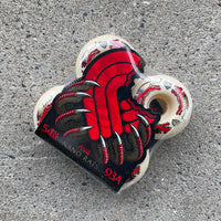 54mm x 34mm DRAGON FORMULA RED 93A V4 SKATEBOARD WHEELS